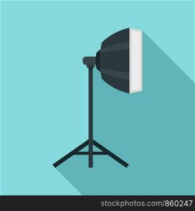 Studio light stand icon. Flat illustration of studio light stand vector icon for web design. Studio light stand icon, flat style