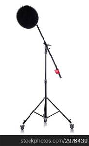 Studio light stand isolated on the white