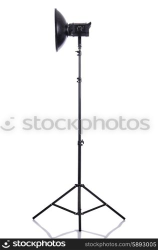 Studio light stand isolated on the white