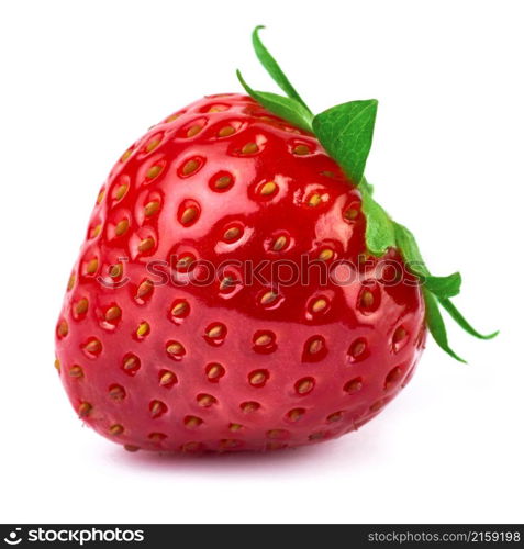 Studio macro shot of Fresh strawberry isolated on white background.. Studio macro shot of Fresh strawberry isolated on white background