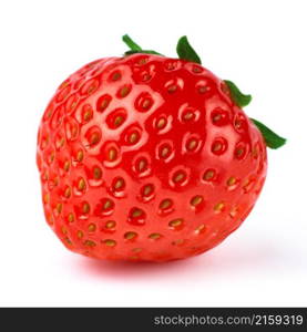 Studio macro shot of Fresh strawberry isolated on white background.. Studio macro shot of Fresh strawberry isolated on white background