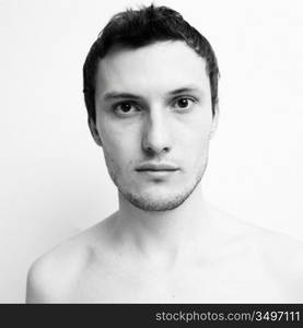 Studio photo of young attractive man