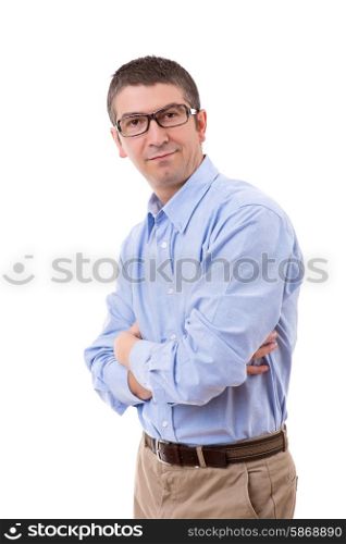 Studio picture of a casual man posing isolated