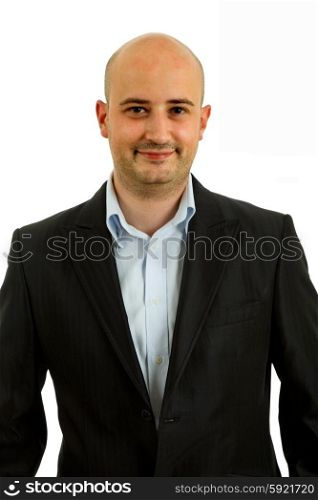 studio picture of a happy young man, isolated on white