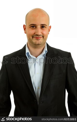 studio picture of a happy young man, isolated on white