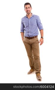 Studio picture of a young and handsome man posing isolated