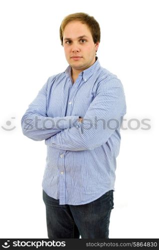 studio picture of a young man, isolated on white