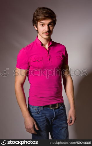 Studio portrait of a handsome young man