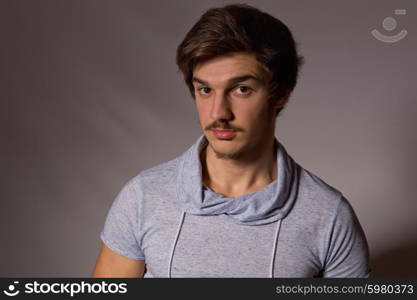 Studio portrait of a handsome young man