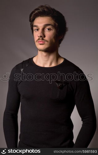 Studio portrait of a handsome young man