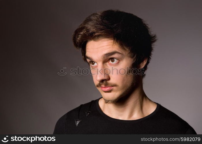 Studio portrait of a handsome young man