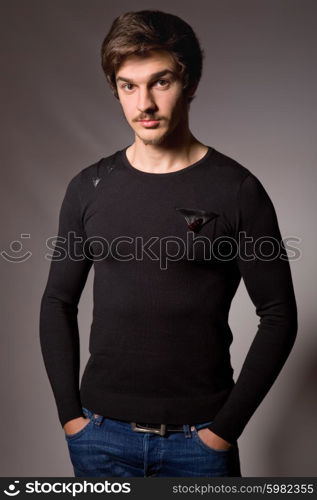 Studio portrait of a handsome young man