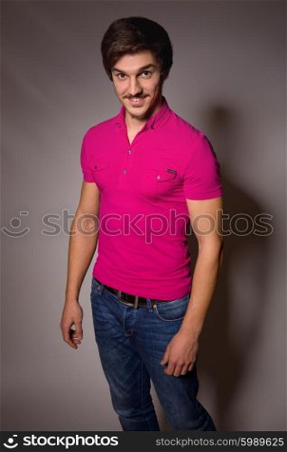 Studio portrait of a handsome young man