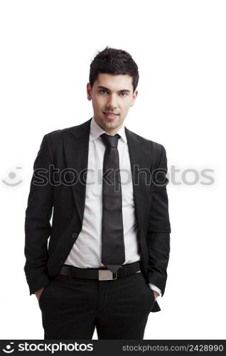 Studio portrait of a young businessman isolated over a white background