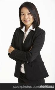 Studio Portrait Of Chinese Businesswoman
