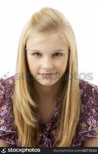 Studio Portrait Of Teenage Girl