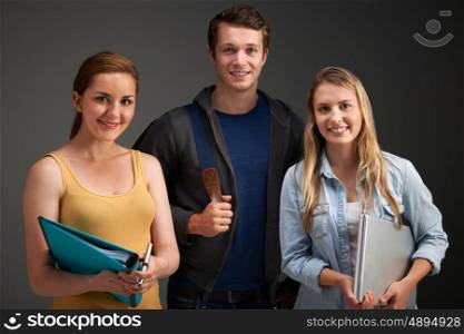 Studio Portrait Of Three University Students