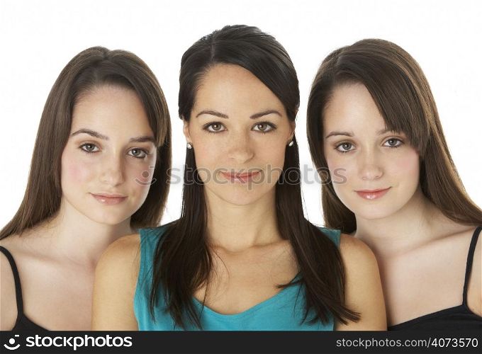 Studio Portrait Of Three Young Women