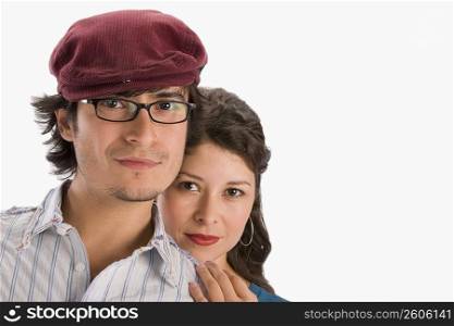 Studio portrait of young couple