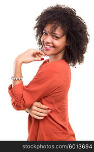 Studio shot of a beautiful african woman