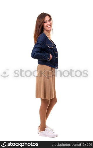 Studio shot of a beautiful young casual woman