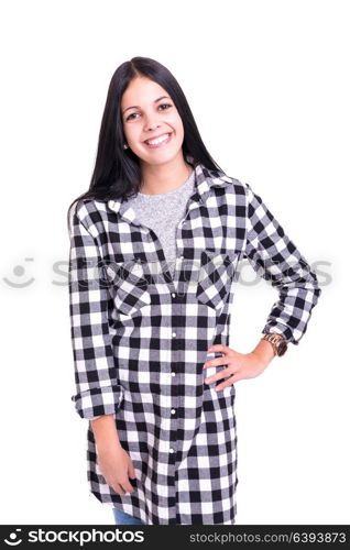 Studio shot of a beautiful young casual woman