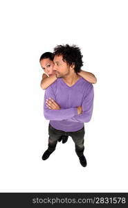 Studio shot of a mixed race couple