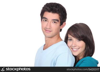 Studio shot of a young couple