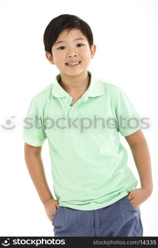 Studio Shot Of Chinese Boy