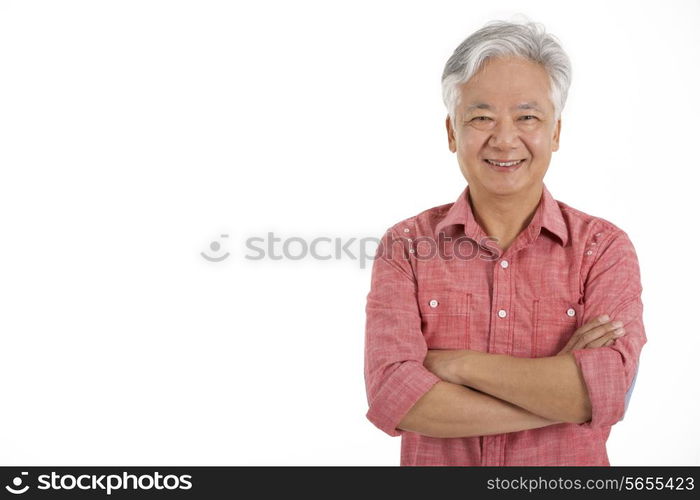 Studio Shot Of Chinese Senior Man