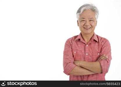 Studio Shot Of Chinese Senior Man