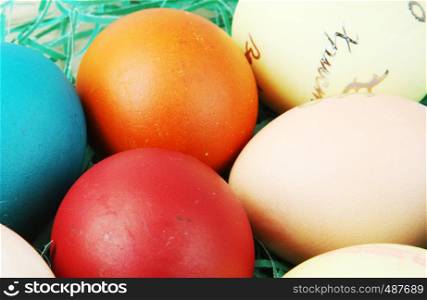 Studio Shot Of Colorful Easter Eggs