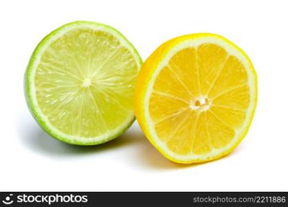studio shot of lime solated on white background. Lime fruit isolated on white