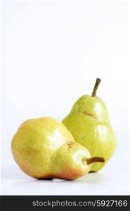 Studio shot of pears on white background