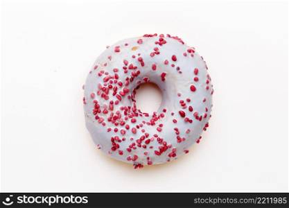 studio shot of tasty donut isolated on white background. Donut isolated on white