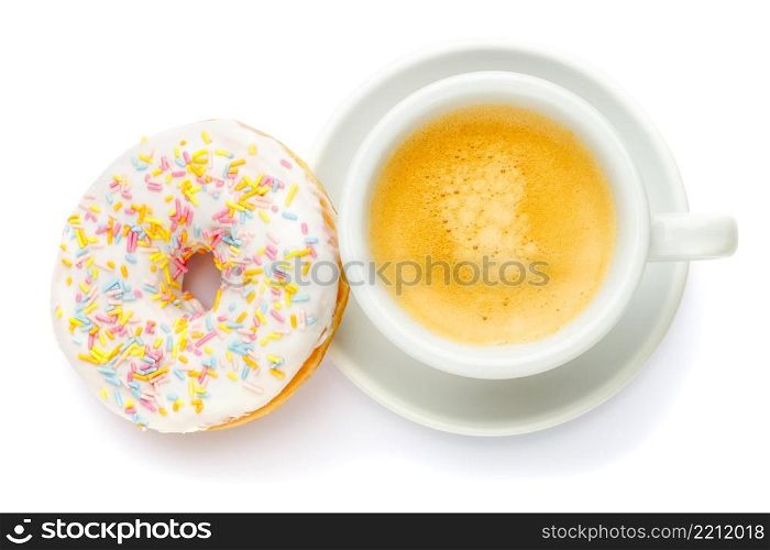 studio shot of tasty donuts isolated on white background. Donuts isolated on white