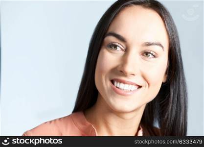Studio Shot Of Woman With Beautiful Smile