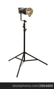 Studio strobe isolated on the white background