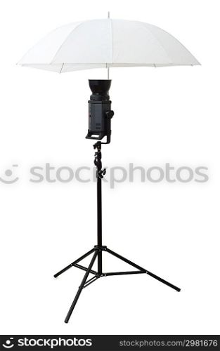 Studio umbrella isolated on the white background