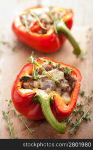 stuffed paprika with meat and vegetables