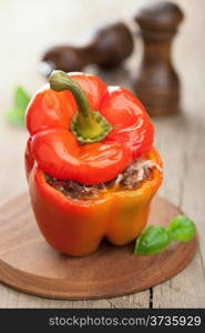 stuffed paprika with meat and vegetables