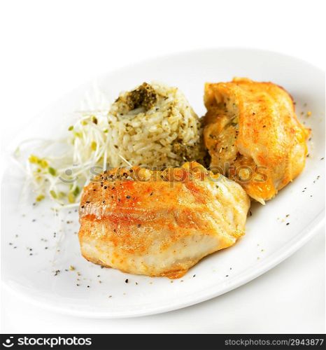 Stuffed Tilapia Fillet With Rice