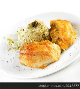 Stuffed Tilapia Fillet With Rice