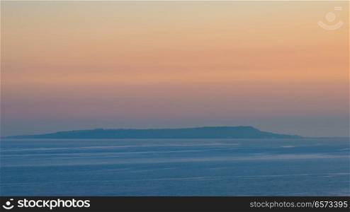 Stunning colorful image of Isle of Purbeck in Dorest England at sunset