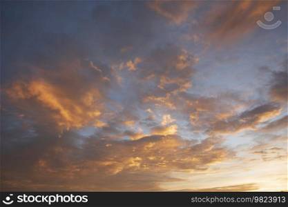Stunning colorful sunset sky for use as background or element in composites