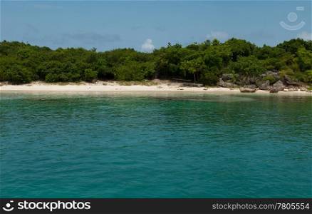 stunning deserted beach in Antigua, Caribbean