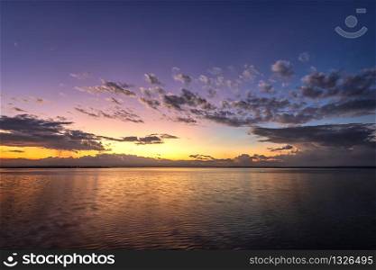Stunning scenic sunrise in the Caribbean sea, Cuba