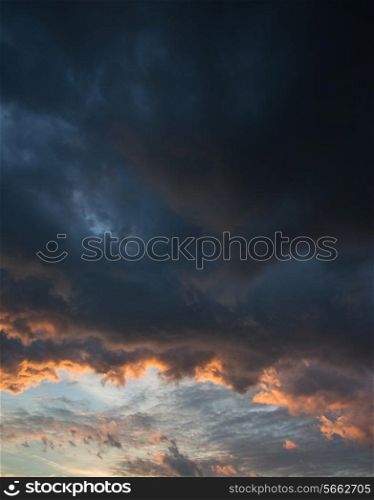 Stunning vibrant stormy cloud formation