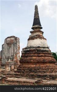 Stupa and ruins in wat Phra Si Sanphet, Ayuthaya, central Thailand