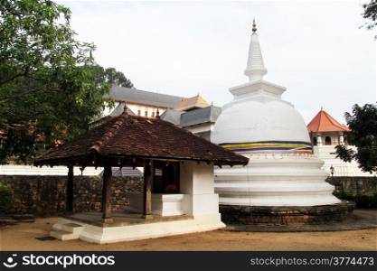 Stupa and Tooth temple in Kandy, Sri Lanka